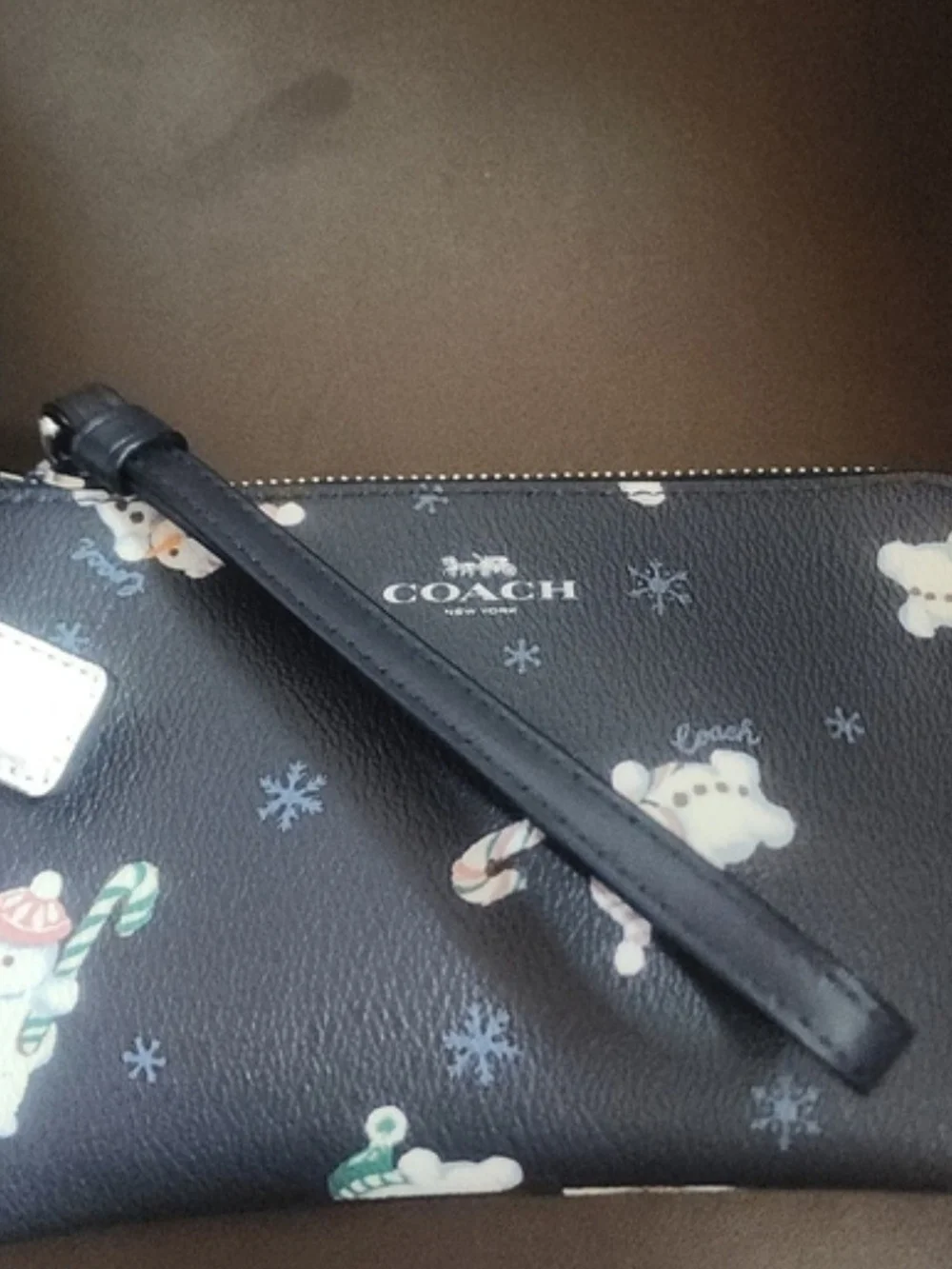 Coach  Midnight Multi SNOWMAN Wristlet